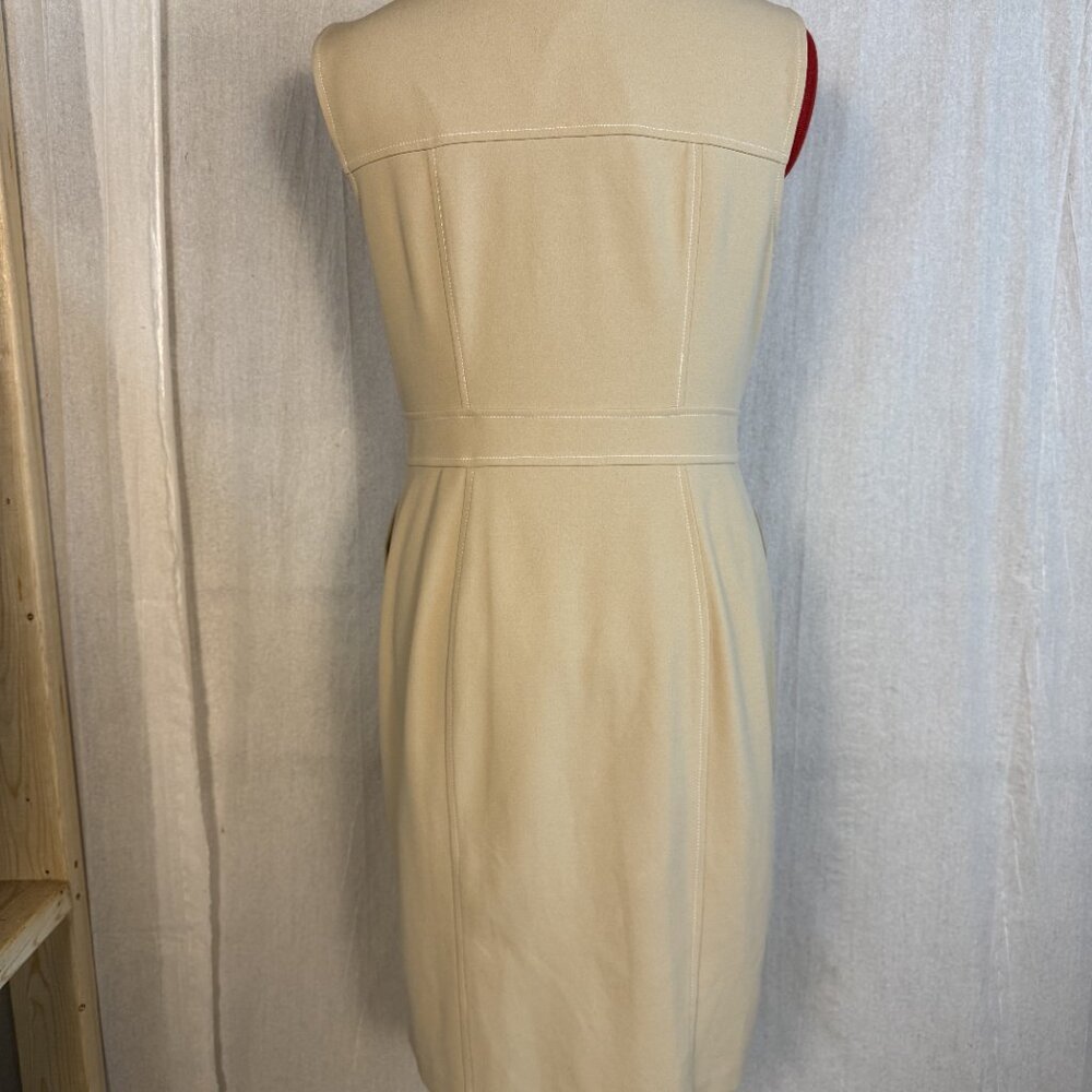 Tommy Hilfiger Womens Dress Size 12 Beige Tan Stretch Bodycon Work Dress F427 - Picture 5 of 10